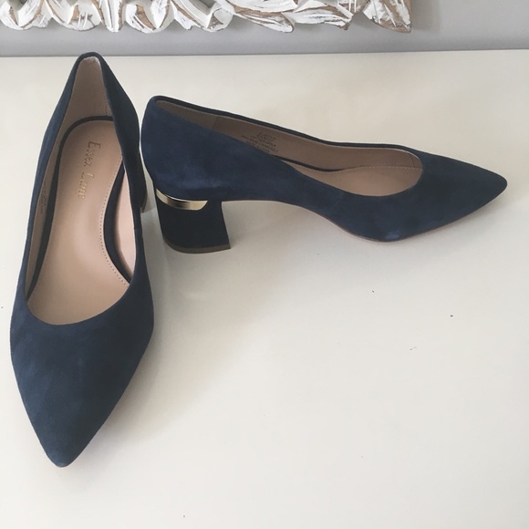 Navy block heel shoes — Essex Lane - Picture 2 of 5